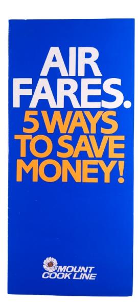 Air Fares. 5 Ways to save money. [Faltblatt]