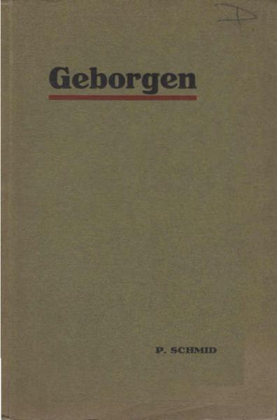 Geborgen : Blätter aus einem Lebensbuch.