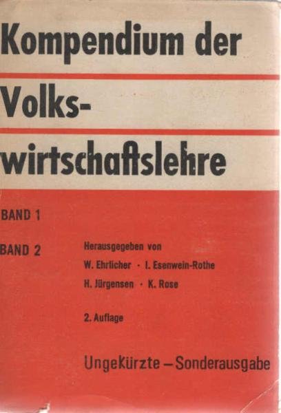 Kompendium der Volkswirtschaftslehre. 2 Bände.