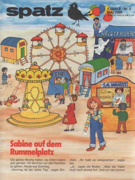 Spatz Nr. 5, Mai 1980. Sabine auf dem Rummelplatz.