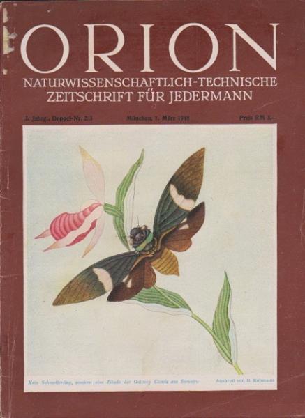 Orion. Illustrierte naturwissenschaftlich-technische Zeitschrift für Jedermann; 3. Jahrg., Heft 2/3, März 1948.
