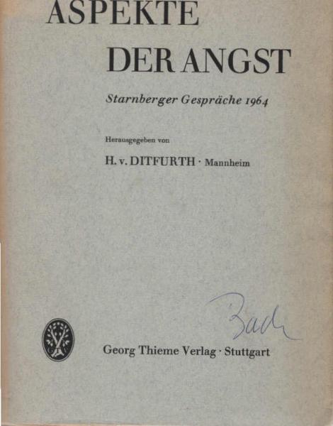 Aspekte der Angst : [Starnberger Gespräche 1964]