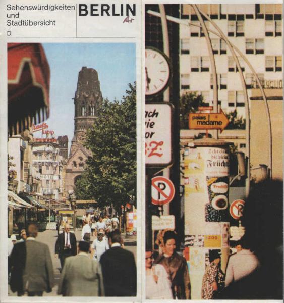 Berlin : Sehenswürdigkeiten und Stadtübersicht [Stadtplan, 1973]