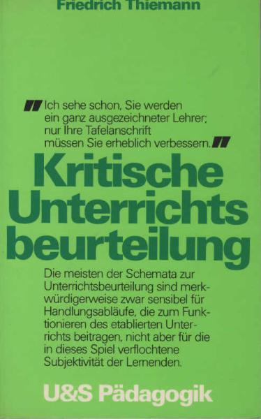 Kritische Unterrichtsbeurteilung.