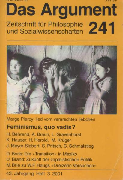 Das Argument. Zeitschrift für Philosophie und Sozialwissenschaften. Nr. 241 - Feminismus, quo vaids?