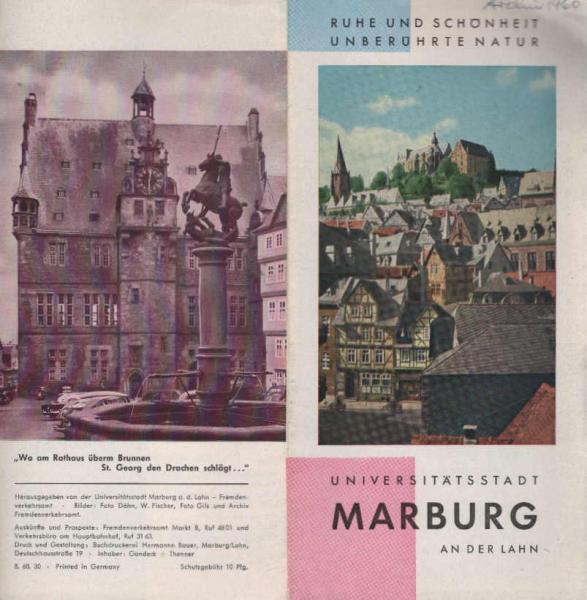 Universitätsstadt Marburg an der Lahn [Faltblatt]