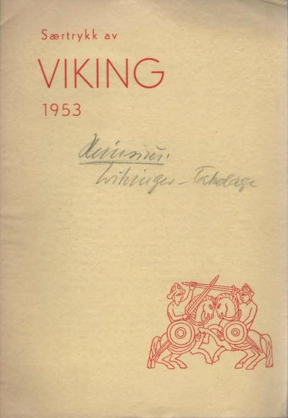 Saertrykk av viking 1953. Paul Heinsius : Hvordan seilte vikingene med sine bater?