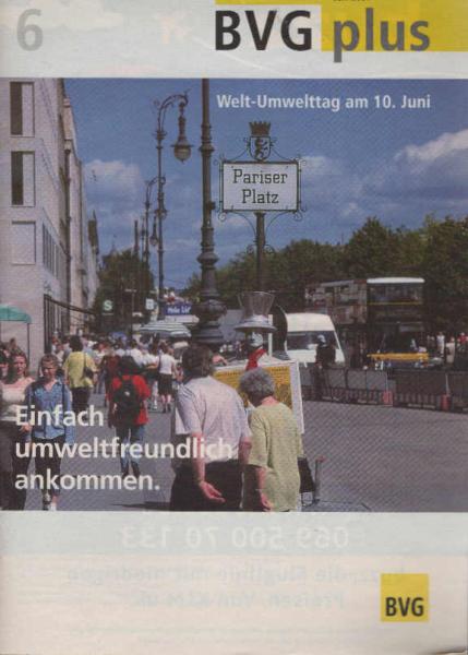 BVG Plus. 6. Ausgabe Juni 2001