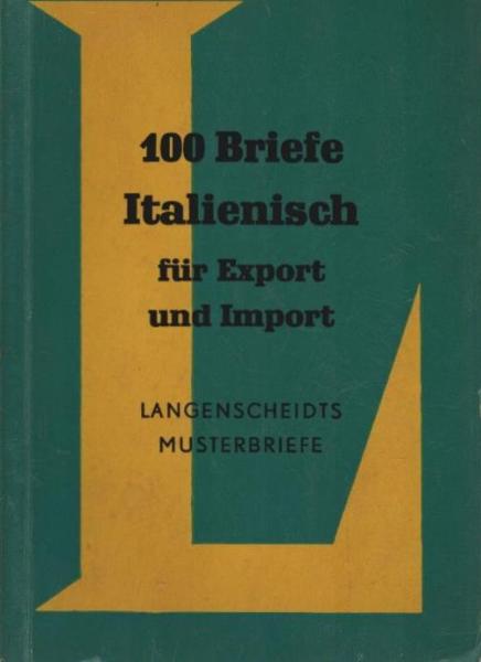 100 Briefe Italienisch für Export und Import.