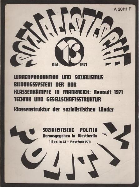 Sozialistische Politik; 5. Jahrgang, Heft 24, Juni 1973 : Staatsmonopolistischer Kapitalismus ...