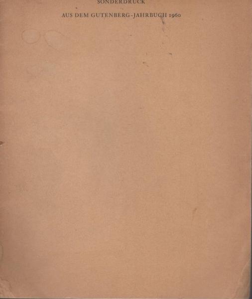 Scherz, Satire, Ironie und tiefere Bedeutung in Baldungs Bacchus-Bilder. Sonderdruck aus dem Gutenberg-Jahrbuch 1960.