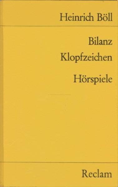 Bilanz; Klopfzeichen. 2 Hörspiele.
