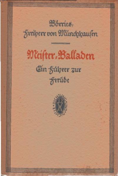 Meister-Balladen. Ein Führer zur Freude