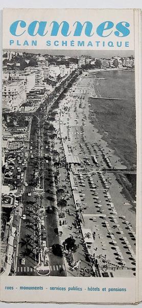 Cannes Plan Schematique. Rues - monuments - services publics - hotels et pensions