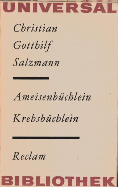 Ameisenbüchlein; Krebsbüchlein.