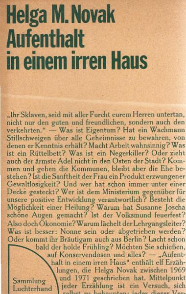 Aufenthalt in einem irren Haus : Erzählungen.