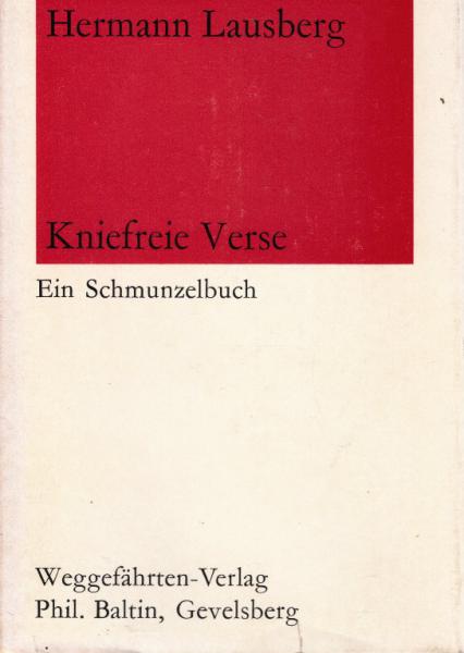 Kniefreie Verse : ein Schmunzelbuch.