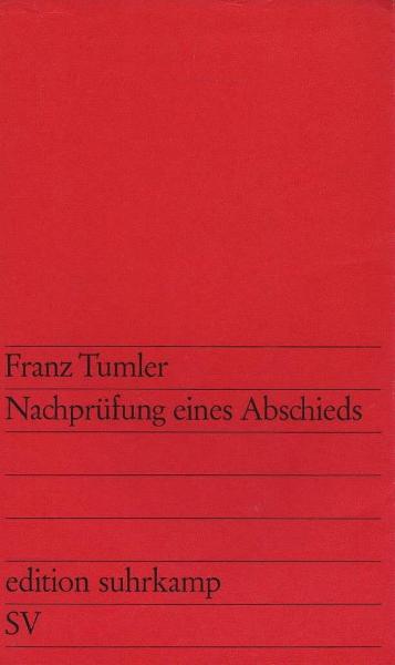 Nachprüfung eines Abschieds : Erzählung.
