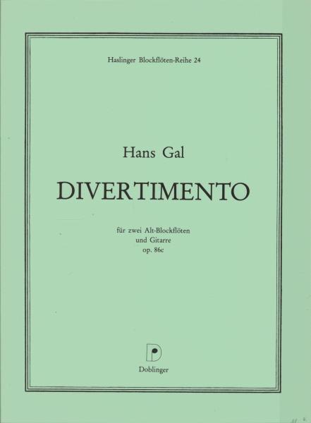 Divertimento für zwei Alt-Blockflöten und Gitarre, op. 86c