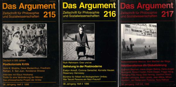 Das Argument. Zeitschrift für Philosophie und Sozialwissenschaften. 38. Jahrgang. Heft 4 - 5/6.
