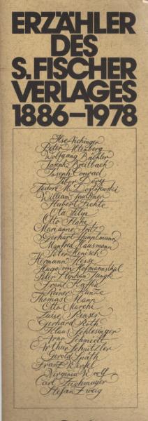 Erzähler des S. Fischer Verlages : 1886 - 1978.