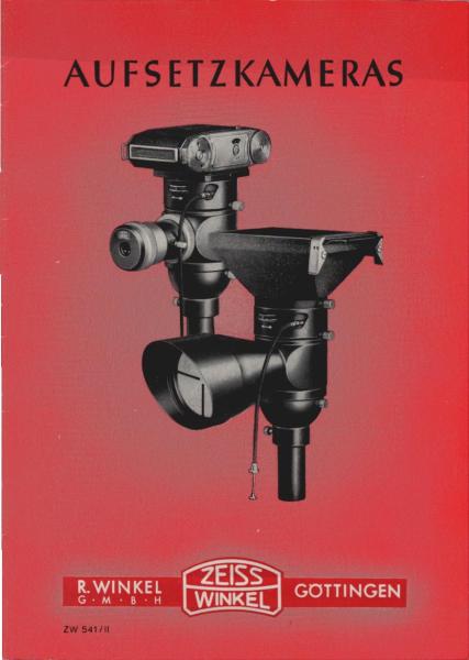 ZEISS-WINKEL Aufsetzkameras. Druckschrift ZW 541/II