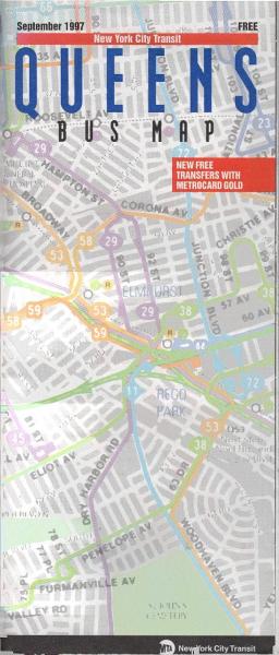 Queens Bus Map; September 1997