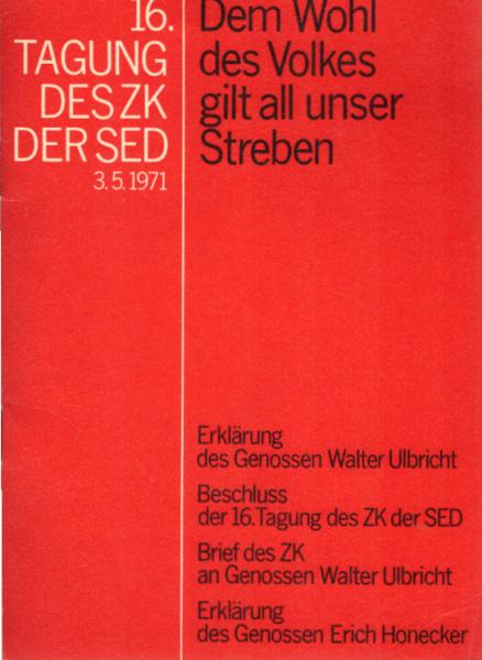 Dem Wohl des Volkes gilt all unser Streben.
