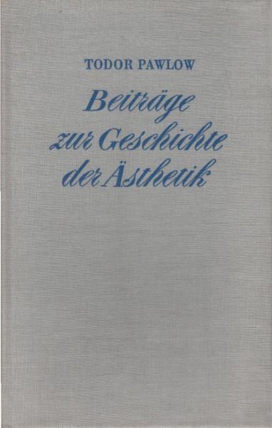 Beiträge zur Geschichte der Ästhetik.