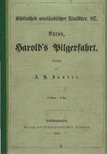 Ritter Harold's Pilgerfahrt.