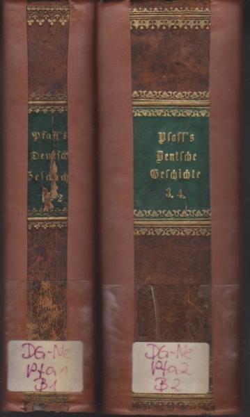 Deutsche Geschichte von den ältesten Zeiten bis zur Zeit des dreißigjährigen Krieges. Bde. 1-4 (in zwei Büchern).