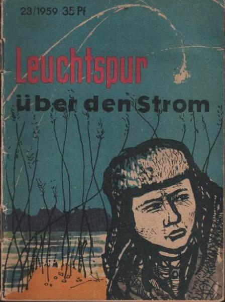 Leuchtspur über den Strom