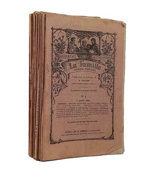 La famille. Journal pourtous. 1er janvier 1883, no. 1 - 15 novembre 1883, no. 22. [22 Einzelhefte]