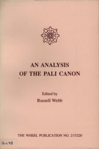 An Analysis of the Pali Canon