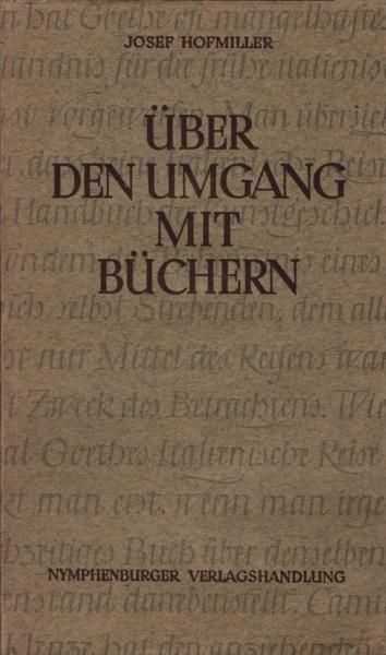 Über den Umgang mit Büchern.