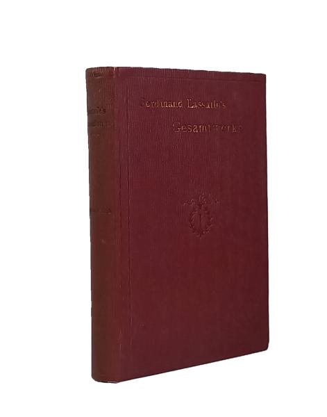 Ferdinand Lassalle's Gesamtwerke. Band 3., Politische Reden und Schriften.