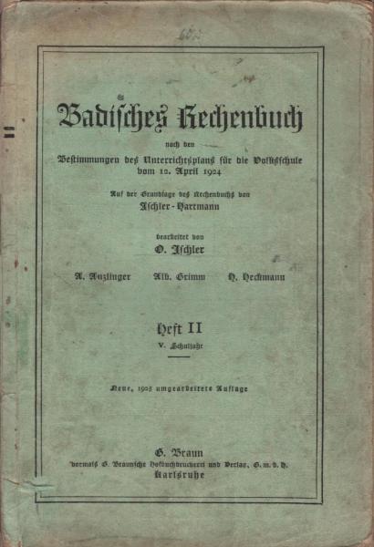 Badisches Rechenbuch. Heft 2: 5. Schuljahr