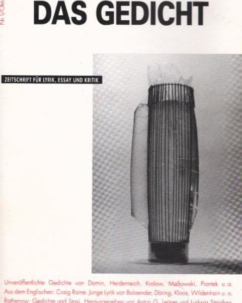 Das Gedicht. Zeitschrift für Lyrik, Essay und Kritik. Nr. 1 / Oktober 1993.