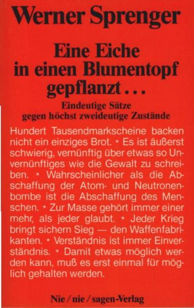 Eine Eiche in einen Blumentopf gepflanzt ...