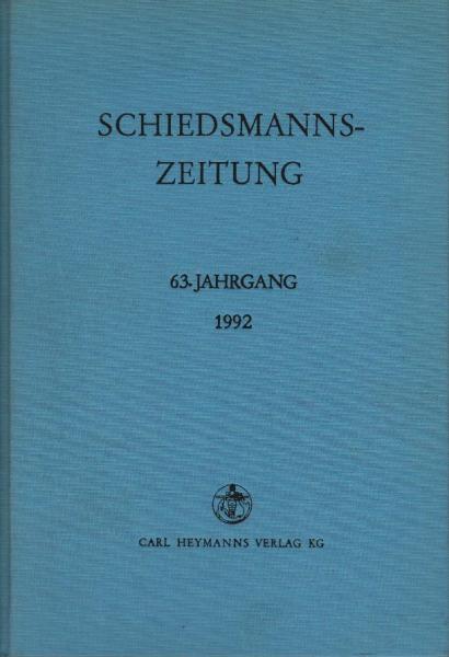 Schiedsmannszeitung; 36. Jahrgang 1992