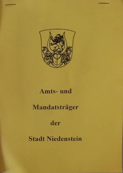 Amts- und Mandatsträger der Stadt Niedenstein. Legislaturperiode vom 01. April 1993 bis 31.März 1997.
