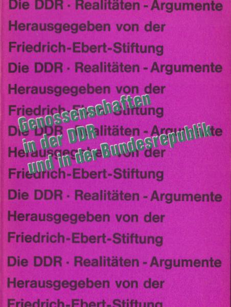Genossenschaften in der DDR und in der Bundesrepublik.