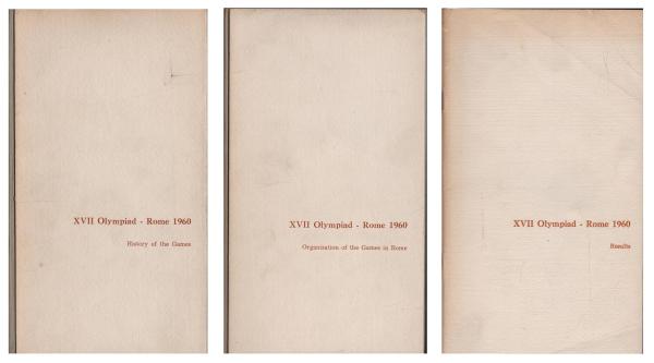 XVII Olympiad - Rome 1960. Organization of the Games in Rome - History of the Games - Results (3 Teile)
