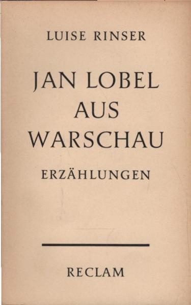 Jan Lobel aus Warschau. Erzählungen