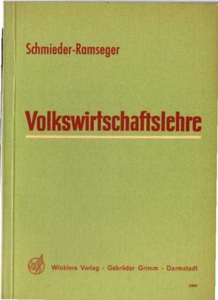 Volkswirtschaftslehre.