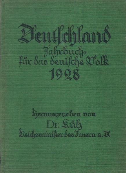 Deutschland Jahrbuch für deutsche Volk 1928