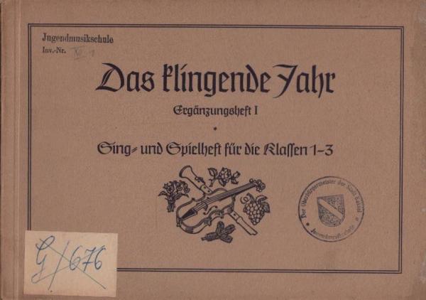 Das klingende Jahr. Ergänzungsheft 1. Sing- und Spielheft für die Klassen 1-3.