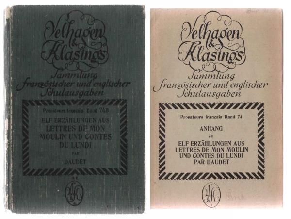 Elf Erzählungen aus Lettres de mon moulin und Contes du lundi; Hauptband + Anhang