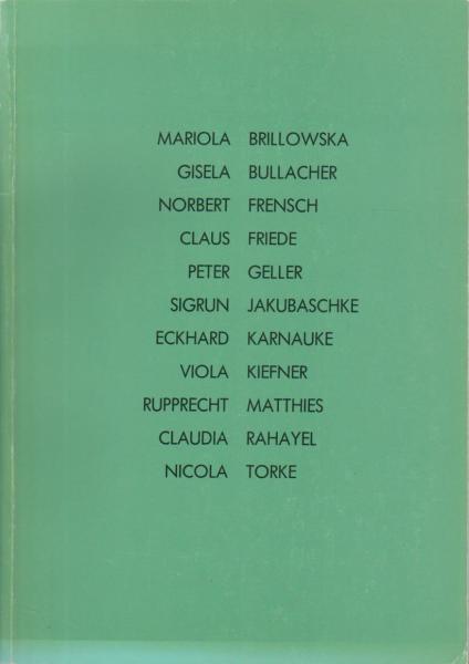 9. Hamburger Arbeitsstipendium für bildende Kunst 1989,Ausstellung: Kunsthaus Hamburg 24.3. - 22.4.90