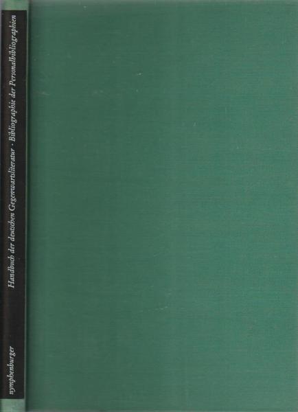 Handbuch der deutschen Gegenwartsliteratur; Teil: Bd. 3., Bibliographie der Personalbibliographien.